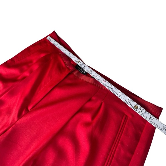 J.Crew Wool Tuxedo Wide-Leg Pleated Limited Edition Pants in Red Color Size 14 - Picture 15 of 16